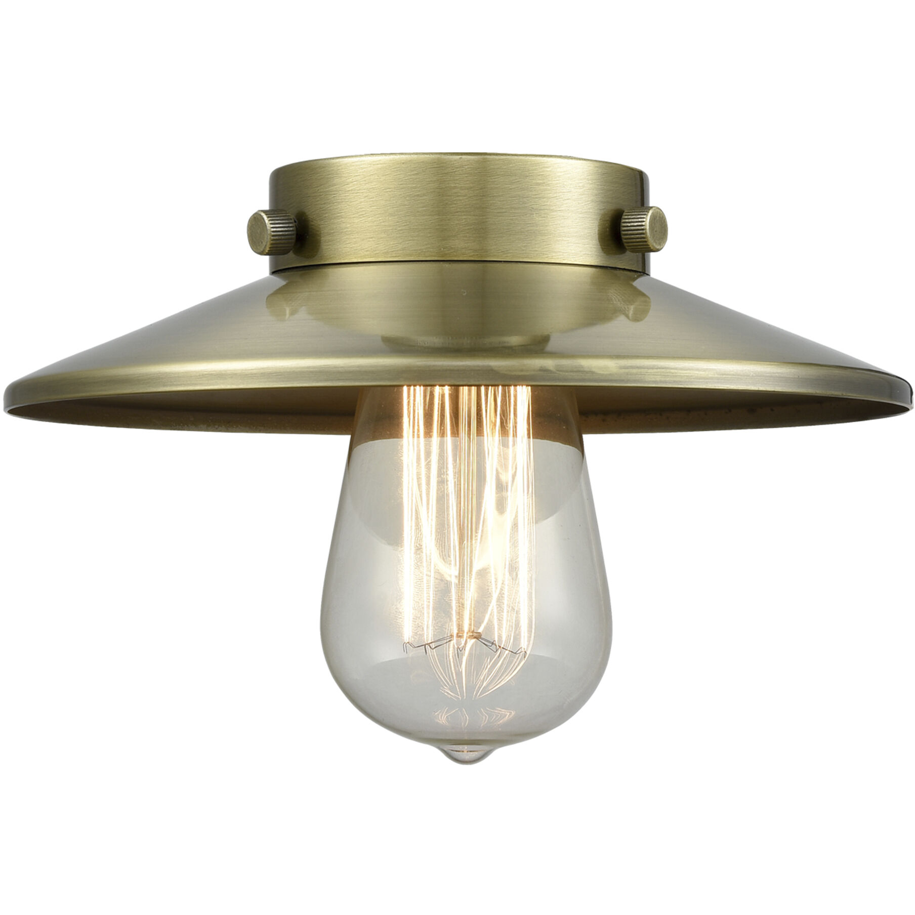 Franklin Restoration Railroad 1 Light 8 inch Antique Brass Mini Pendant Ceiling Light in Incandescent, Franklin Restoration